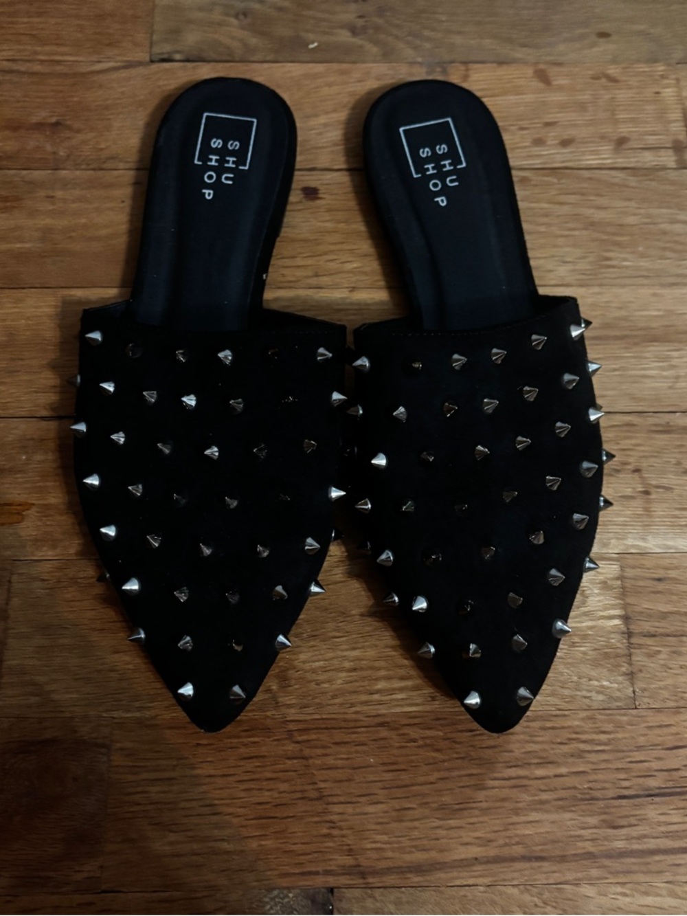 ShuShop Amie Spiked Studded Slip-On Mules